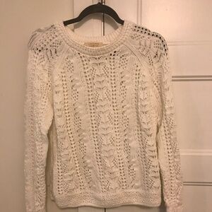 Sezanne white crochet sweater